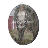 Geef het je beste zwarte, rode, zwarte, zwarte, zw dartbord (Voorkant Rechts)