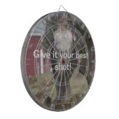 Geef het je beste zwarte, rode, zwarte, zwarte, zw dartbord (Voorkant Links)