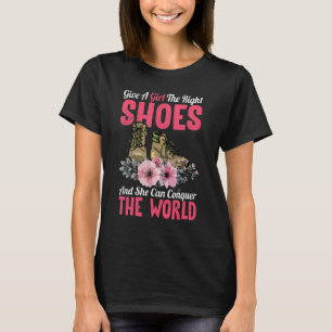 Geef het meisje de juiste schoenen en ze kan de t-shirt