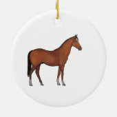 Geef het mooie bruine paard een persoonlijk tintje keramisch ornament (Achterkant)