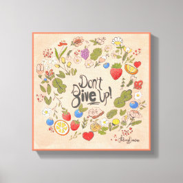 Geef het niet op! De Verrekte Muur van het Canvas Afdruk