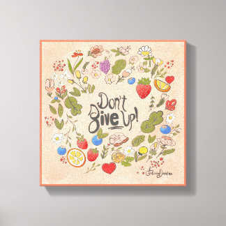 Geef het niet op! De Verrekte Muur van het Canvas  Afdruk