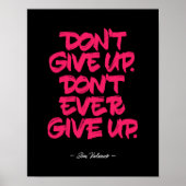 Geef het niet op. Geef nooit op Poster (Voorkant)