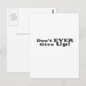 Geef het nooit op! briefkaart (Voorkant / Achterkant)