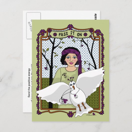 Geef het On_A_ Briefkaart over (Voorkant / Achterkant)