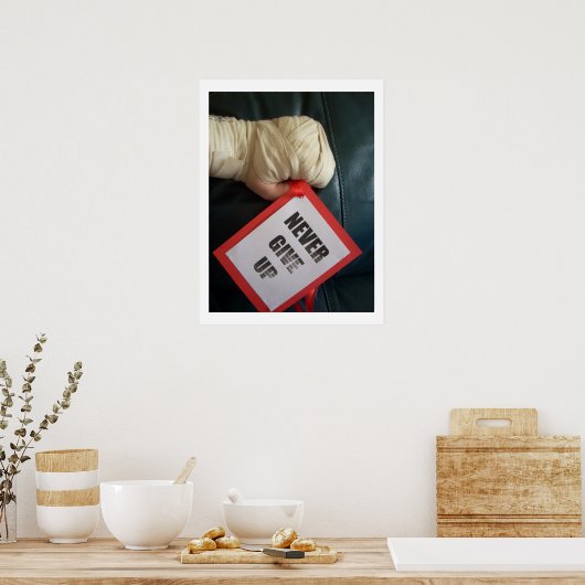 Geef het Poster Boxing nooit op (Keuken)