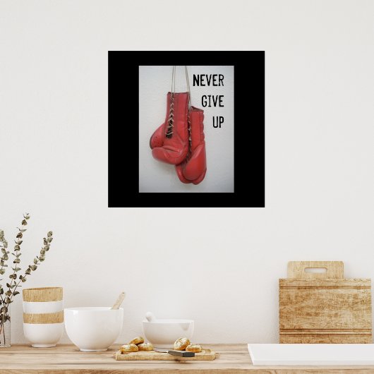 Geef het Poster Boxing nooit op (Keuken)