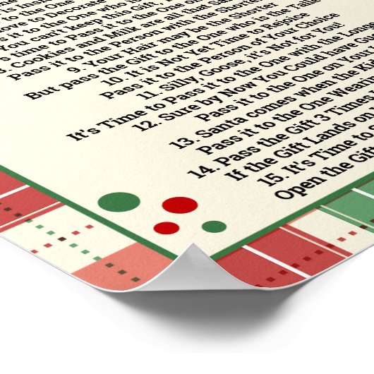 Geef het prijzengedicht Kerstspel Plakken Teken Poster (Hoek)