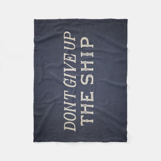 Geef het schip niet op fleece deken (Voorkant)