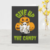 Geef het Snoep Halloween groet op Kaart (Gele Bloem)