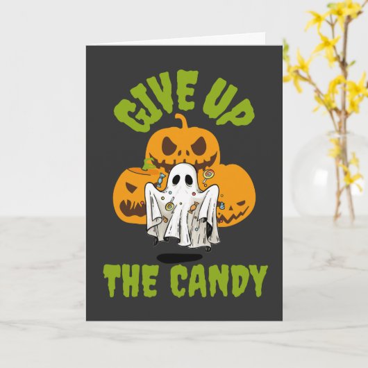 Geef het Snoep Halloween groet op Kaart (Gele Bloem)