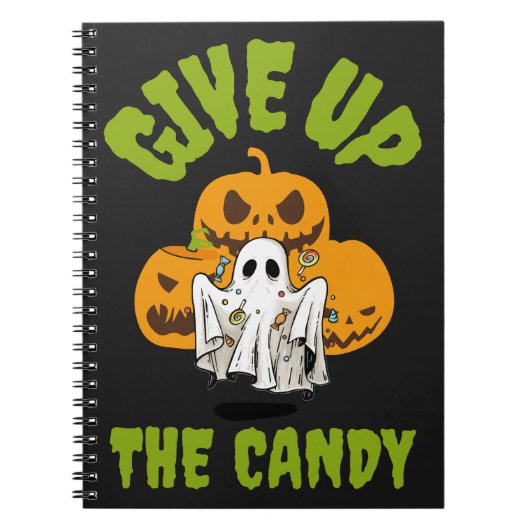 Geef het Snoep Halloween op Notitieboek (Voorkant)