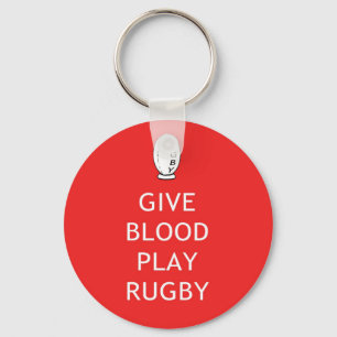 Geef het spel Rugby van het Bloed Sleutelhanger
