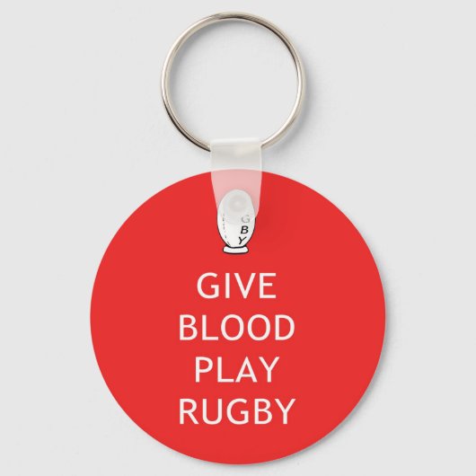 Geef het spel Rugby van het Bloed Sleutelhanger (Voorkant)