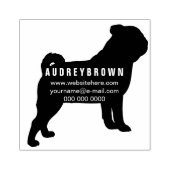 Geef het terugzendadres van de hond toe rubberstempel (Afrduk)