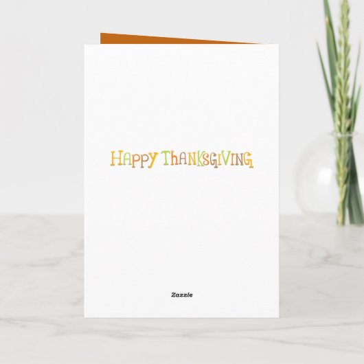 Geef het thema Bedankt Turkije Feestdagen Kaart (Achterkant)