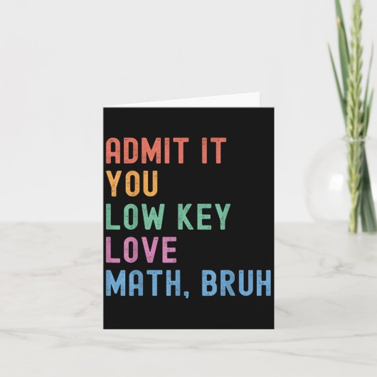 Geef het toe, je bent stiekem dol op wiskunde, gas kaart (Voorkant)