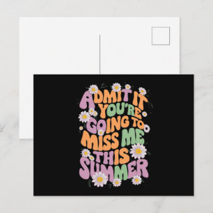 Geef het toe, je gaat me deze zomer missen briefkaart