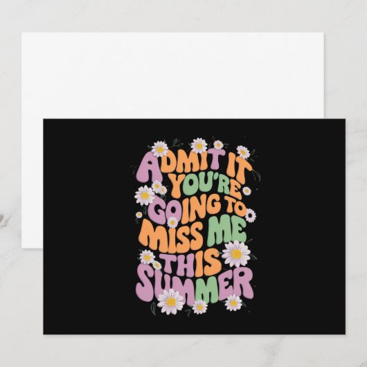 Geef het toe, je gaat me missen deze zomer kaart (Voorkant / Achterkant)
