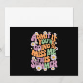 Geef het toe, je zult me deze zomer missen kaart (Voorkant / Achterkant)