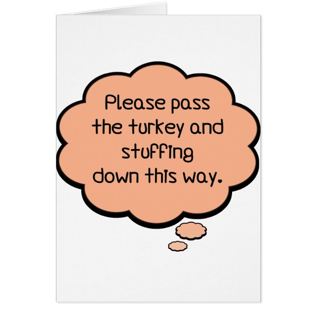 Geef het Turkije en het stuwen. (Voorkant)