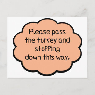 Geef het Turkije en het stuwen. Briefkaart