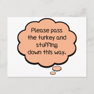 Geef het Turkije en het stuwen. Briefkaart