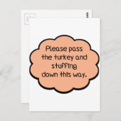 Geef het Turkije en het stuwen. Briefkaart (Voorkant / Achterkant)