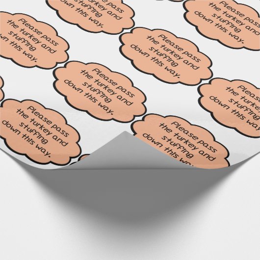 Geef het Turkije en het stuwen. Cadeaupapier (Hoek)