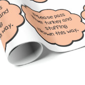 Geef het Turkije en het stuwen. Cadeaupapier (Rol Hoek)