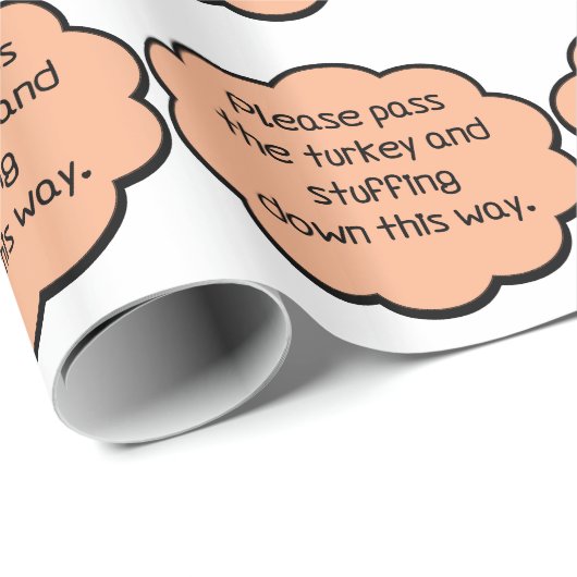 Geef het Turkije en het stuwen. Cadeaupapier (Rol Hoek)