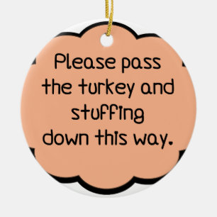 Geef het Turkije en het stuwen. Keramisch Ornament