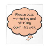 Geef het Turkije en het stuwen. Notitieblok (Voorkant)