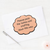 Geef het Turkije en het stuwen. Ovale Sticker (Envelop)