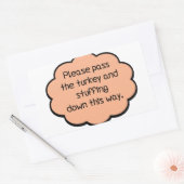 Geef het Turkije en het stuwen. Rechthoekige Sticker (Envelop)