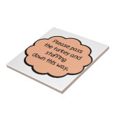 Geef het Turkije en het stuwen. Tegeltje (Zijkant)