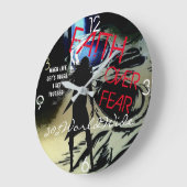 "GEEF HET VERHAAL OVER. " ROUND WALL CLOCK 4 HER! GROTE KLOK (Hoek)