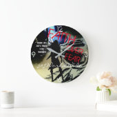 "GEEF HET VERHAAL OVER. " ROUND WALL CLOCK 4 HER! GROTE KLOK (Huis)