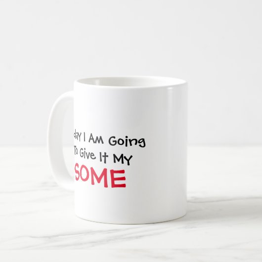 Geef het wat koffiemok (Voorkant links)