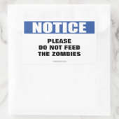 Geef het Zombies Notice-teken niet Rechthoekige Sticker (Tas)
