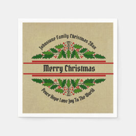 Geef Holly de Tekst van de Naam uit die Kerstmis 2 Servet