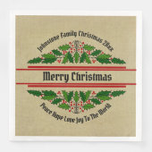 Geef Holly de Tekst van de Naam uit die Kerstmis 2 Servet (Voorkant)