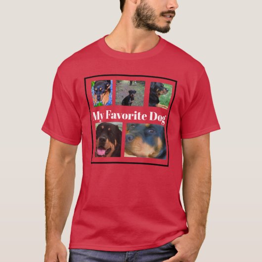 Geef Honden Creëer uw eigen 5-voudige T-shirt aan (Voorkant)
