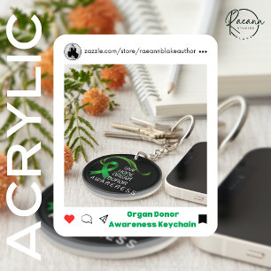 Geef Hoop Orgaan Donor Bewustzijn Ronde Acryl Sleutelhanger