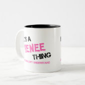 Geef iets wat je niet zou begrijpen. tweekleurige koffiemok (Voorkant links)