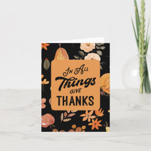 "Geef in alle dingen Bedankt" Thanksgiving Feestdagen Kaart