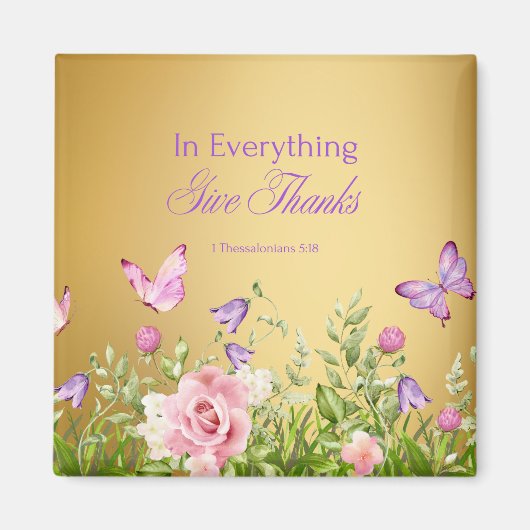 Geef in alles Bedankt - 1 Thess. 5:18 Magneet (Voorkant)