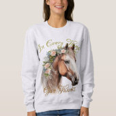 Geef in alles Bedankt Schattige bloemenpaard Trui (Voorkant)