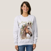 Geef in alles Bedankt Schattige bloemenpaard Trui (Voorkant volledig)