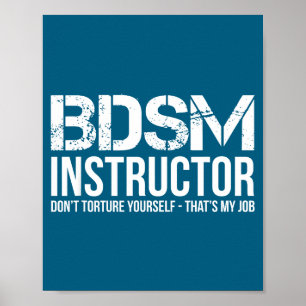 Geef instructeur geen pijn aan jezelf poster